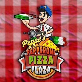 Peppe’s Pepperoni Pizza Plaza logo by Pragmatic Play Majestic Slots Casino