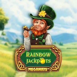 Rainbow Jackpots Megaways logo – Jackpots by Red Tiger Gaming at Majestic Slots Casino