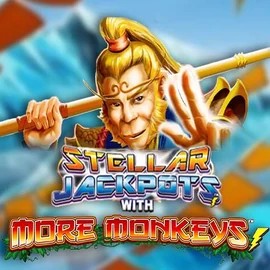 Official Jackpots logo: Stellar Jackpots with More Monkeys by Lightning Box Game at Majestic Slots Casino