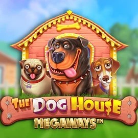 The Dog House Megaways slot logo by Pragmatic Play at Majestic Slots Casino